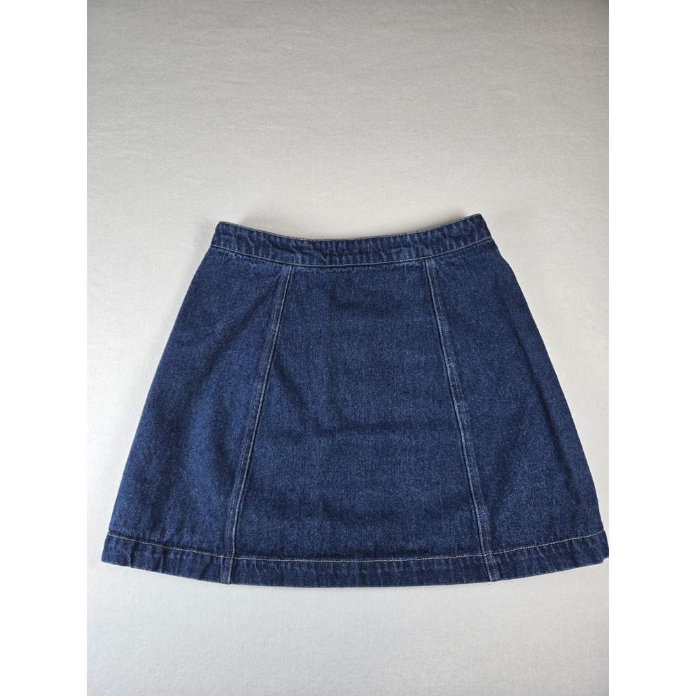 Women's Mini Denim Skirt Size Medium with Button Front - Picture 2 of 9